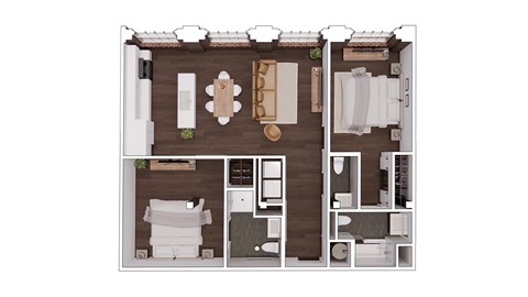 C2.5 Floor Plan at The Mill at Prattville, Prattville, Alabama